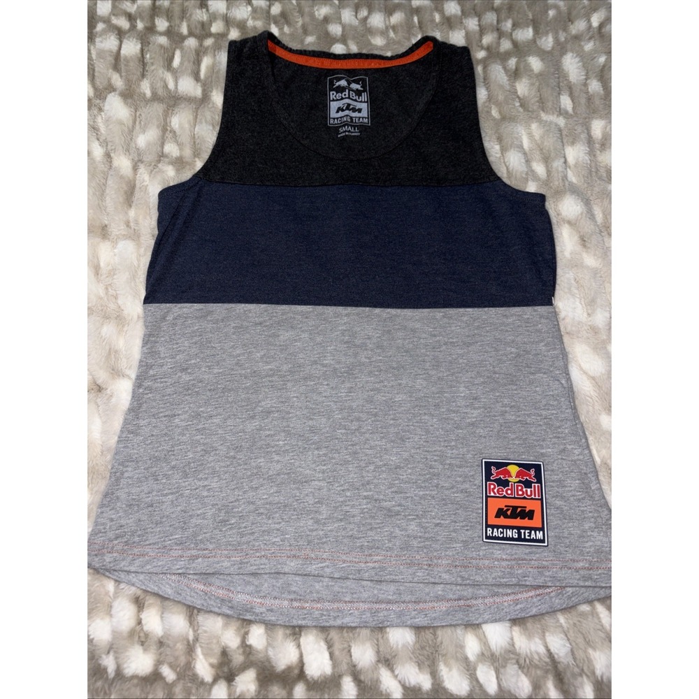 Red Bull KTM Racing Team Shirt Small Gray Tank Top Sleeveless Motocross